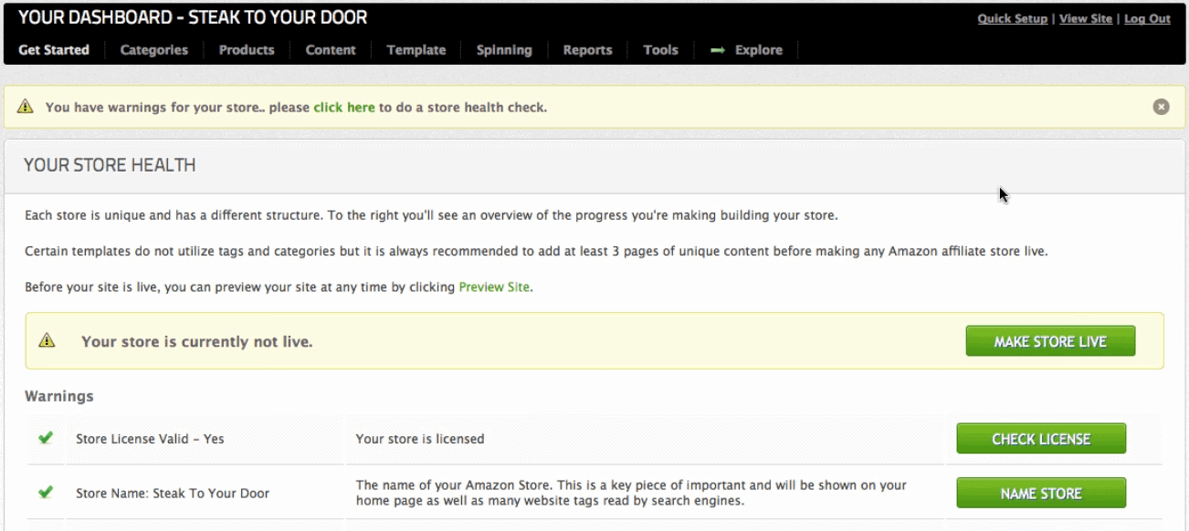 <p>You should be done with the initial setup at this point. You can view your store by clicking on View Store Overview.</p>