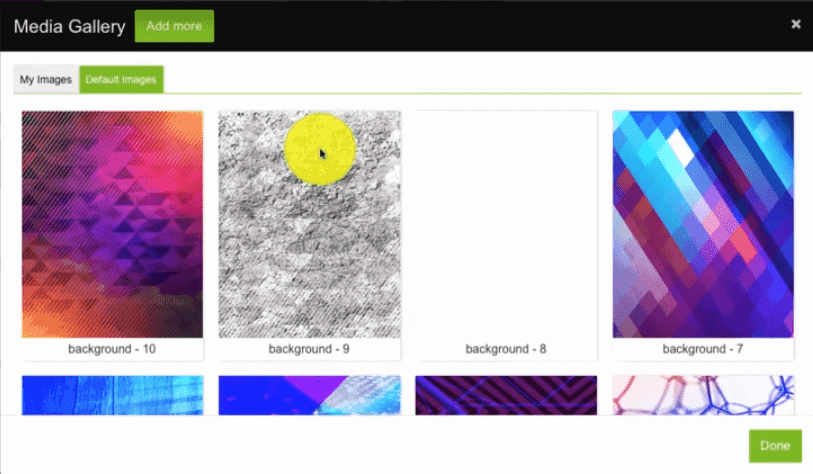 <p>Upload your content, images, and videos. You can also find a wide range of available images to use from Zapable > Click Save as you move along and make changes > Click Publish! when done.</p>